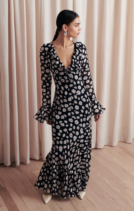Madge Daisy Print Midi Dress