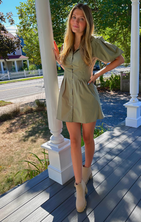Jacquelin Bubble Sleeve Dress