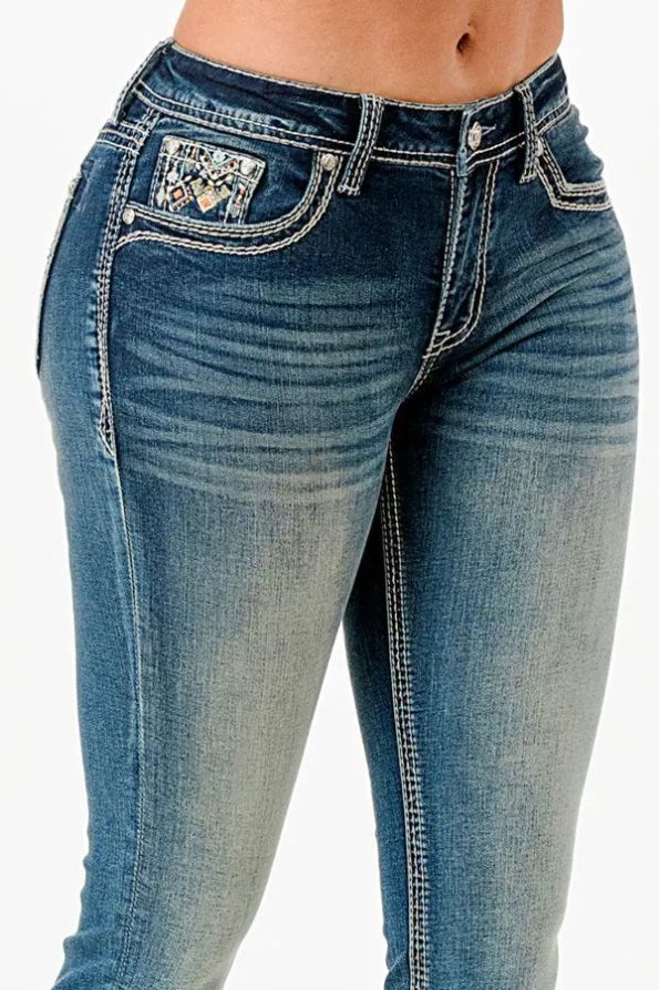 Aztec-Modify-Embroidery-Low-Rise-Bootcut-Jeans-Grace-in-LA-Denim-4743745