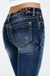 Basic 5 Pocket Mid Rise Bootcut Jeans