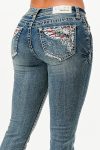 Americana Wing Modify Mid Rise Bootcut Embroidered Jeans